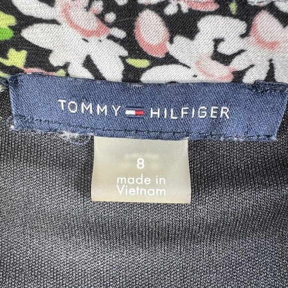 Tommy Hilfiger Womens 8 Ruffle Tiered Daisy Floral Sleeveless Dress Cottagecore - Picture 13 of 16